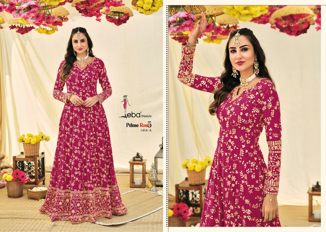 Eba Prime Rose Color Edition 5 Heavy Wedding Wear Designer Salwar Kameez Collection